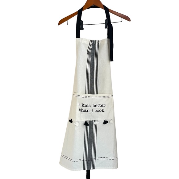 "I kiss better than I cook" Apron by Mudpie - Picture 2 of 5